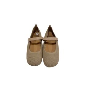 Rag & Co Womens Tan Knit Mary Jane Flats Round Toe Strap Shoes Size 9